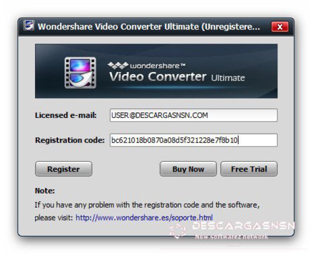 wondershare free trial registration code